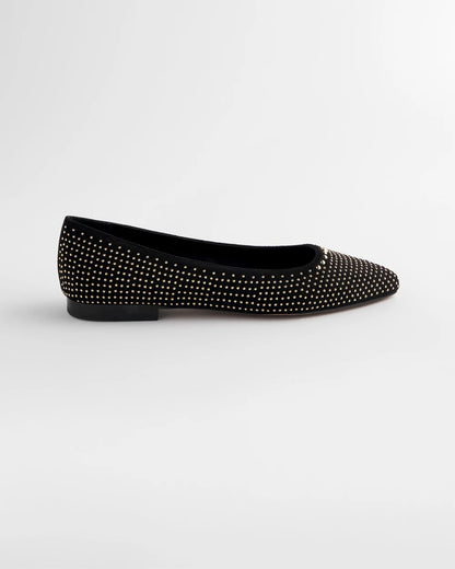 Chico's Suede Studded Flats Black