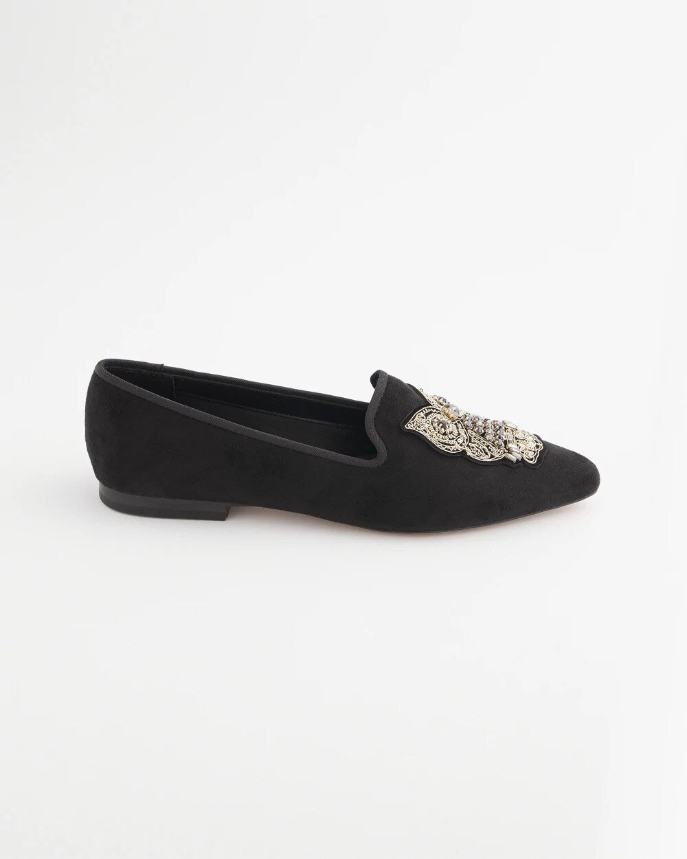 Chico's Black Microsuede Loafers Black