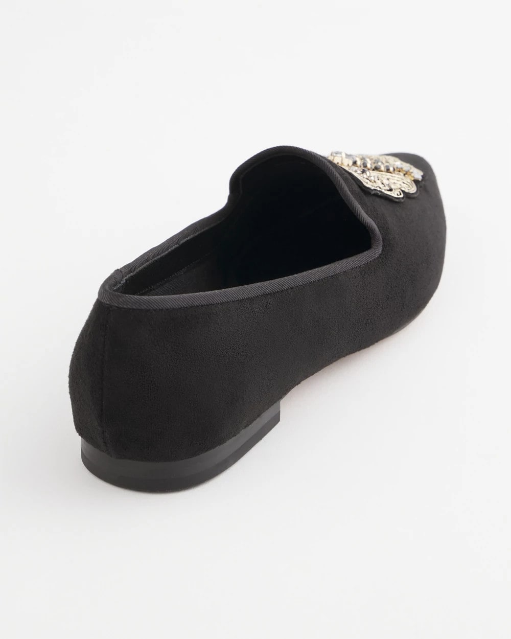 Chico's Black Microsuede Loafers Black