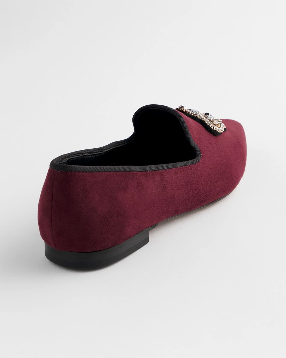Chico's Grace Queen Bee Slip-On Loafers Blackened Burgundy