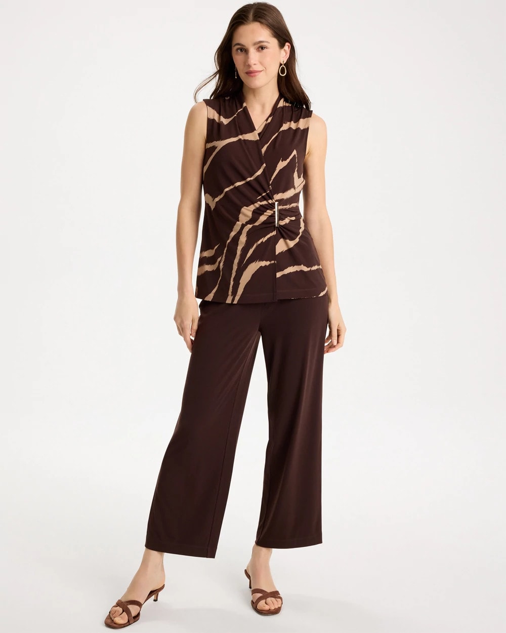 Chico's Travelers™ Knit Cropped Pants Cocoa Bean