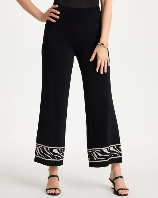 Chico's Travelers™ Abstract Zebra Cropped Pants Travelers Black