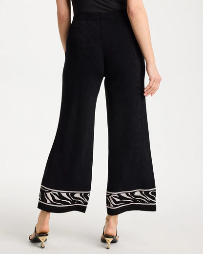 Chico's Travelers™ Abstract Zebra Cropped Pants Travelers Black