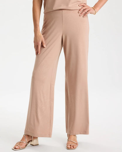Chico's Travelers™ Palm Embossed Knit Pants Mocha Mousse