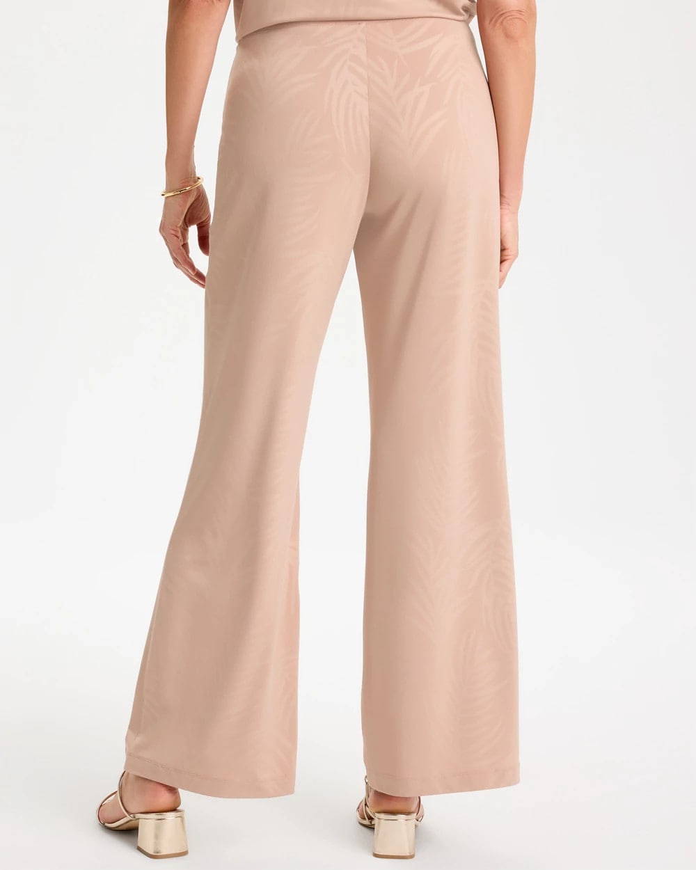 Chico's Travelers™ Palm Embossed Knit Pants Mocha Mousse