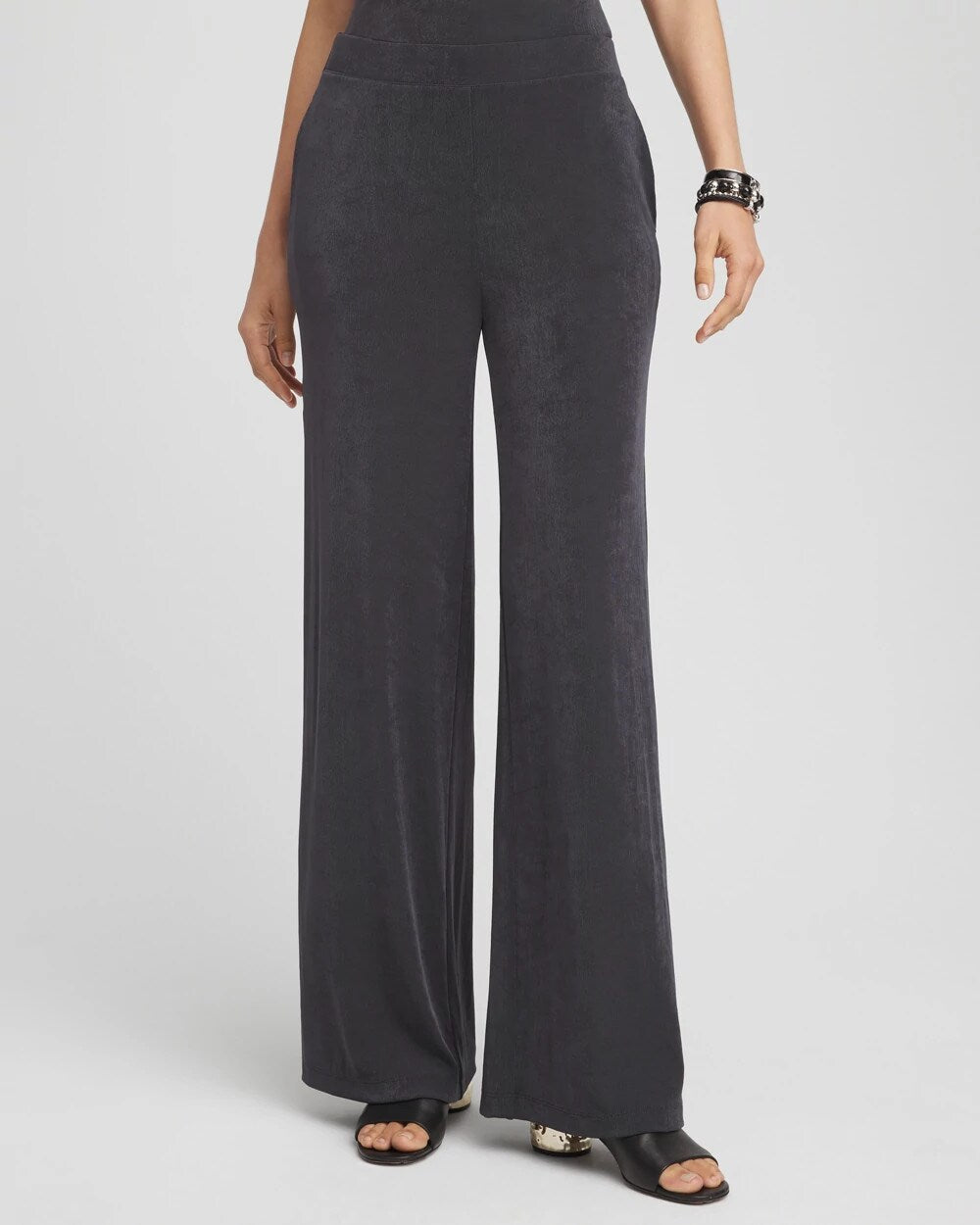 Chico's Petite Travelers™ Wide-Leg Pocket Pants Lavastone