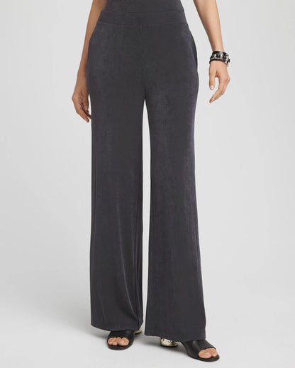 Chico's Petite Travelers™ Wide-Leg Pocket Pants Lavastone