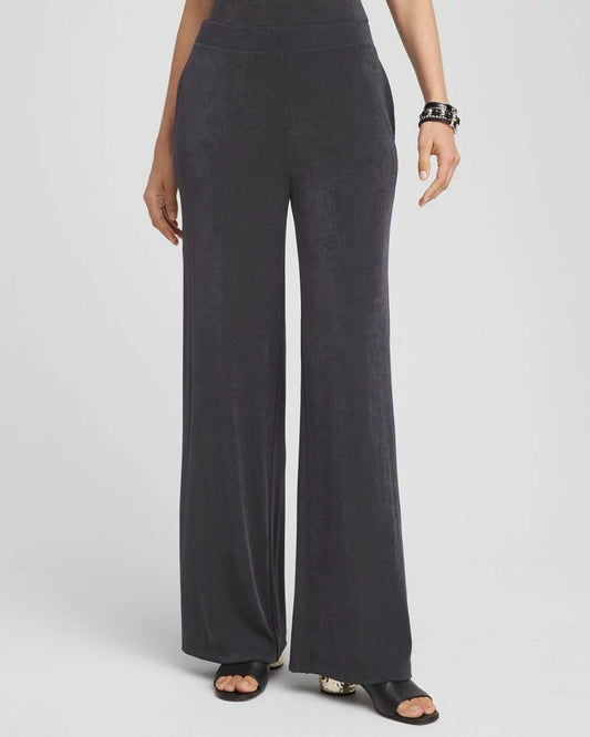Chico's Petite Travelers™ Wide-Leg Pocket Pants Lavastone