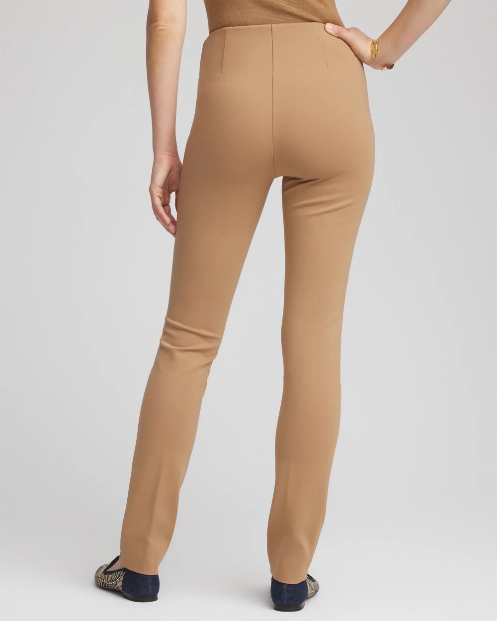 Chico's Juliet Slim Trim Detail Pants Caramel Apple