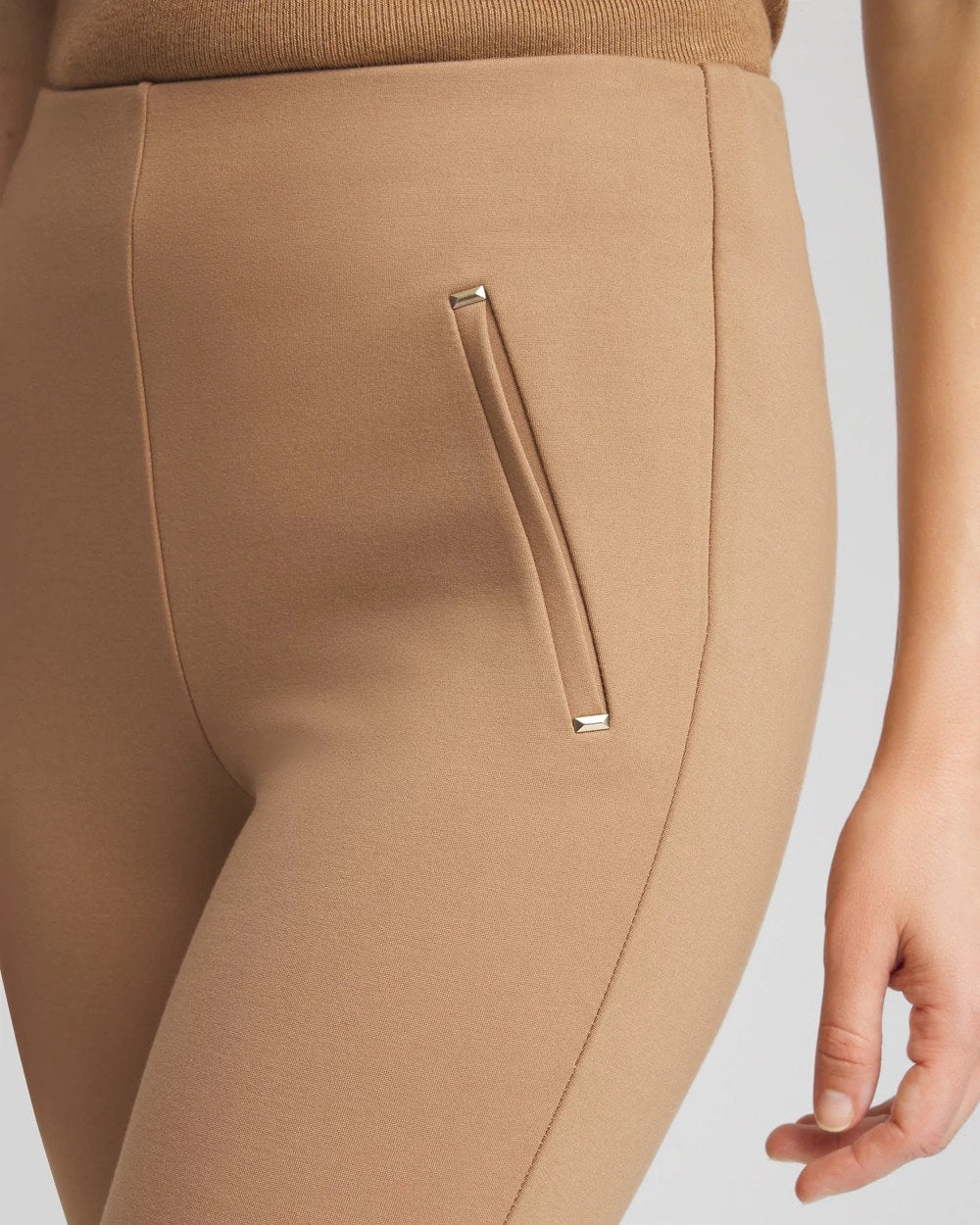 Chico's Juliet Slim Trim Detail Pants Caramel Apple
