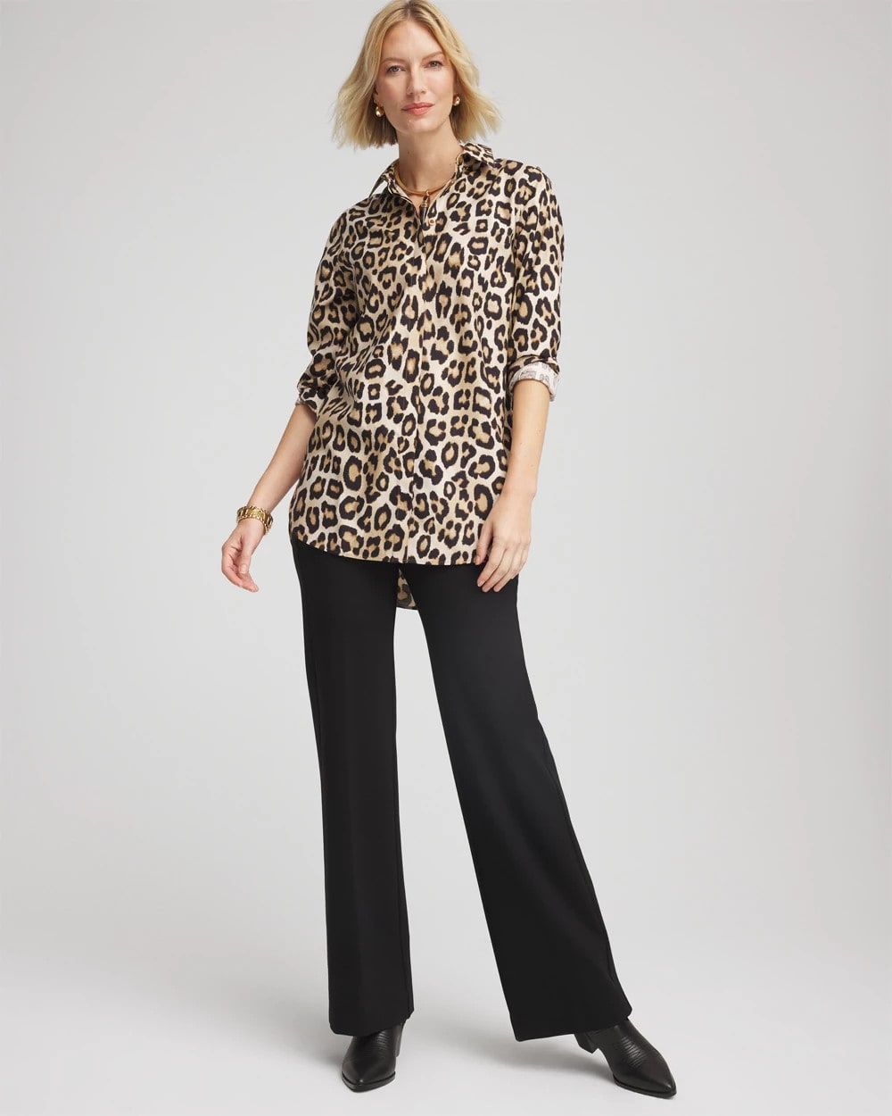 Chico's Juliet Wide Full Length Pant Black