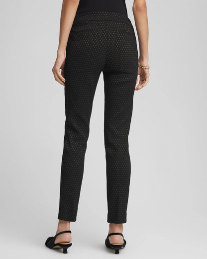 Chico's Brigitte™ Slim Ankle Jacquard Pants Black
