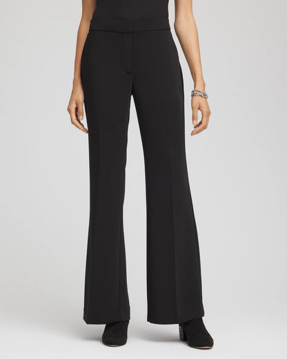 Chico's Crepe Flared Trouser Pants Black
