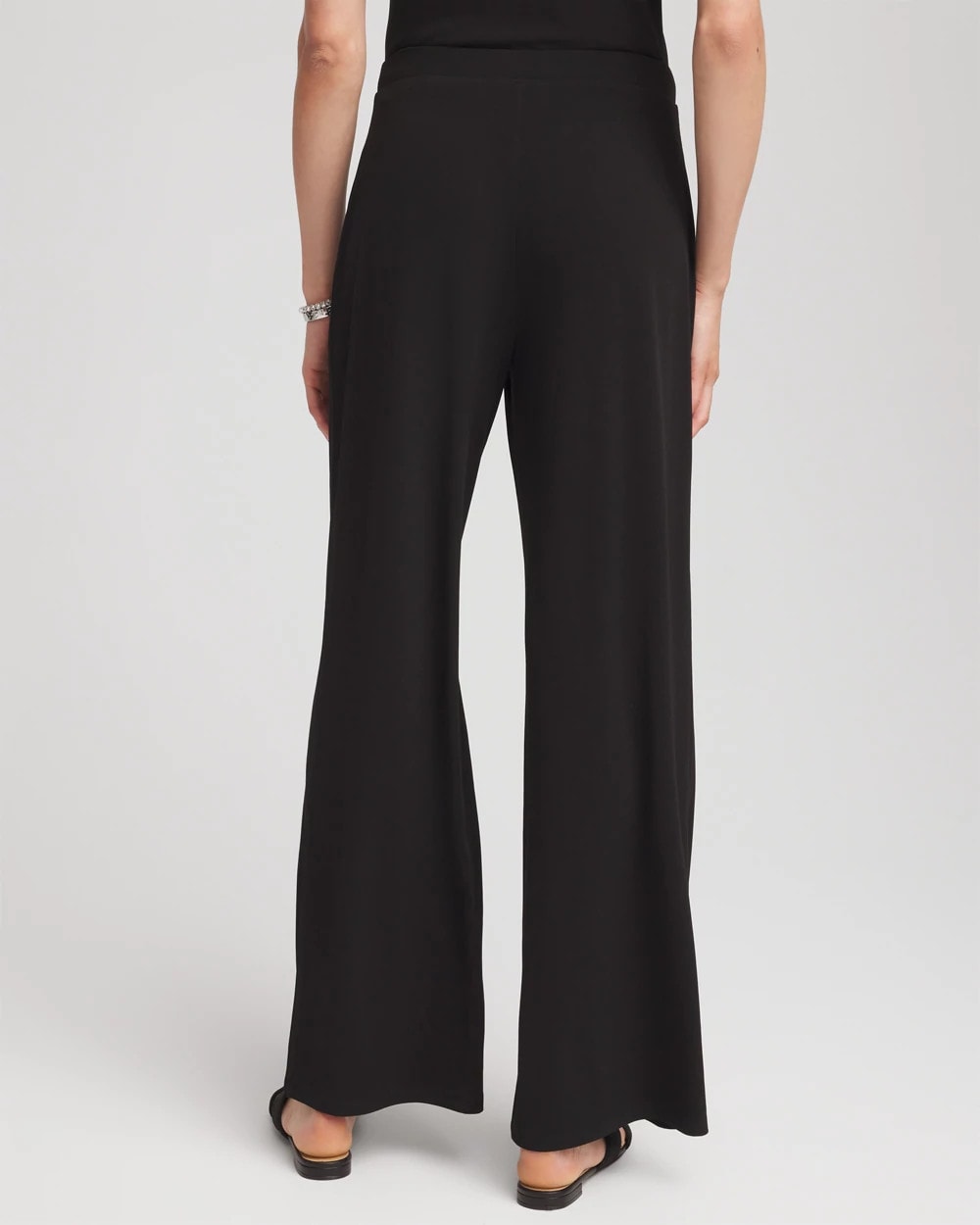Chico's Travelers™ Knit Wide-Leg Pants Black