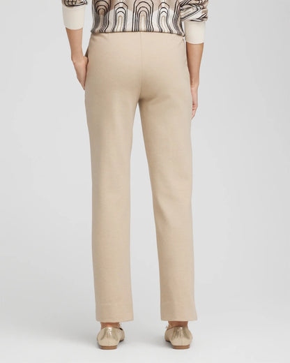 Chico's Juliet Straight Ankle Pants Taupe Heather