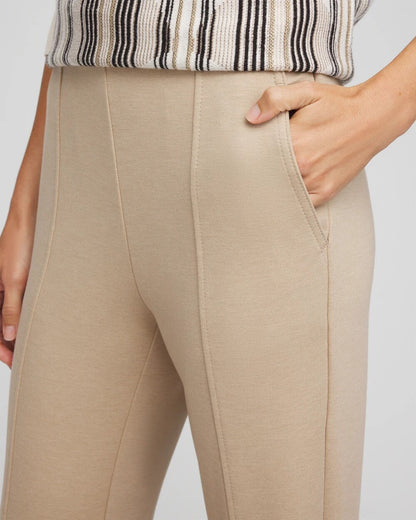 Chico's Juliet Straight Ankle Pants Taupe Heather