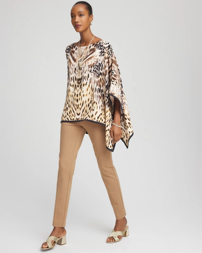 Chico's Juliet Slim Trim Detail Ankle Pants Caramel Apple