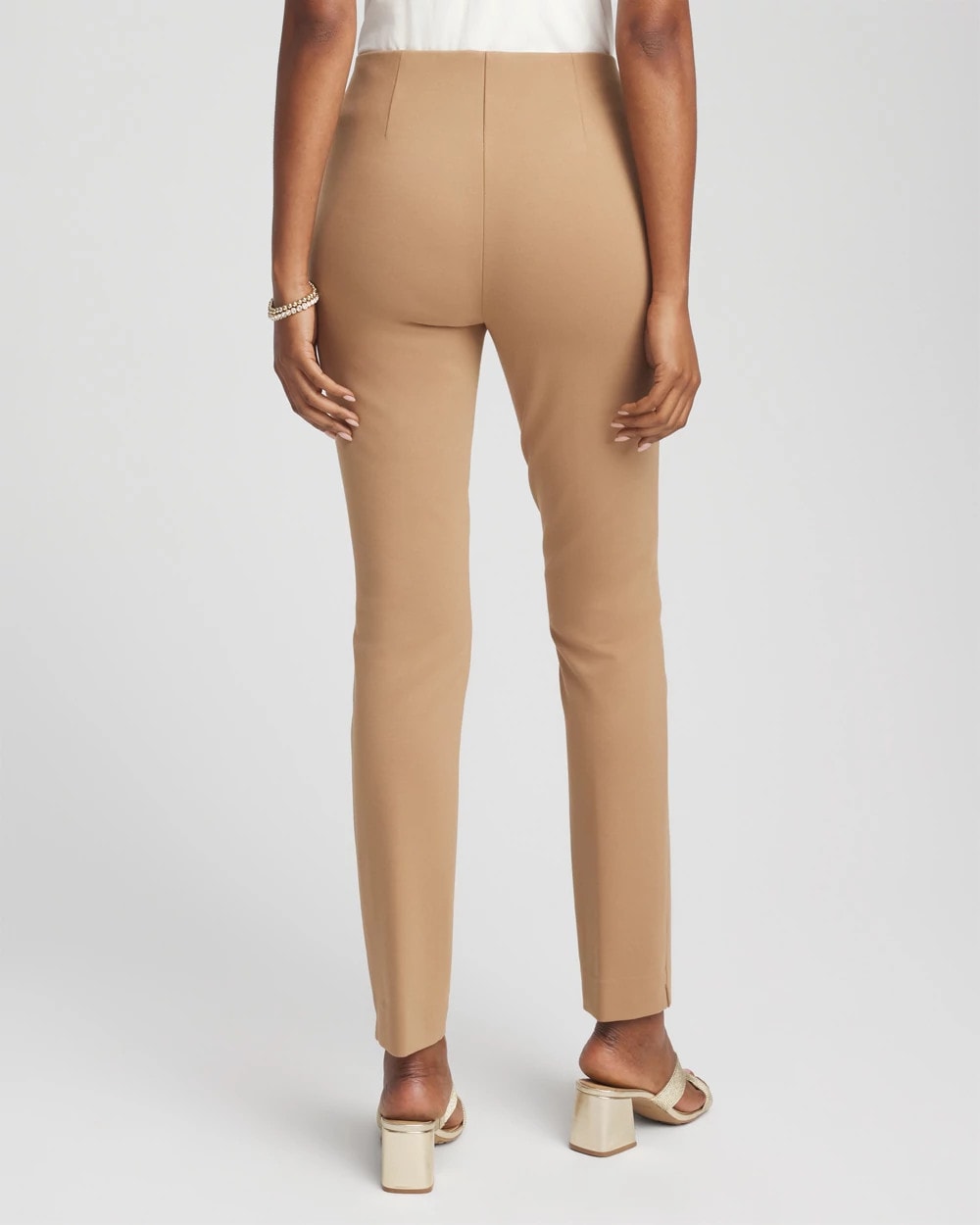Chico's Juliet Slim Trim Detail Ankle Pants Caramel Apple