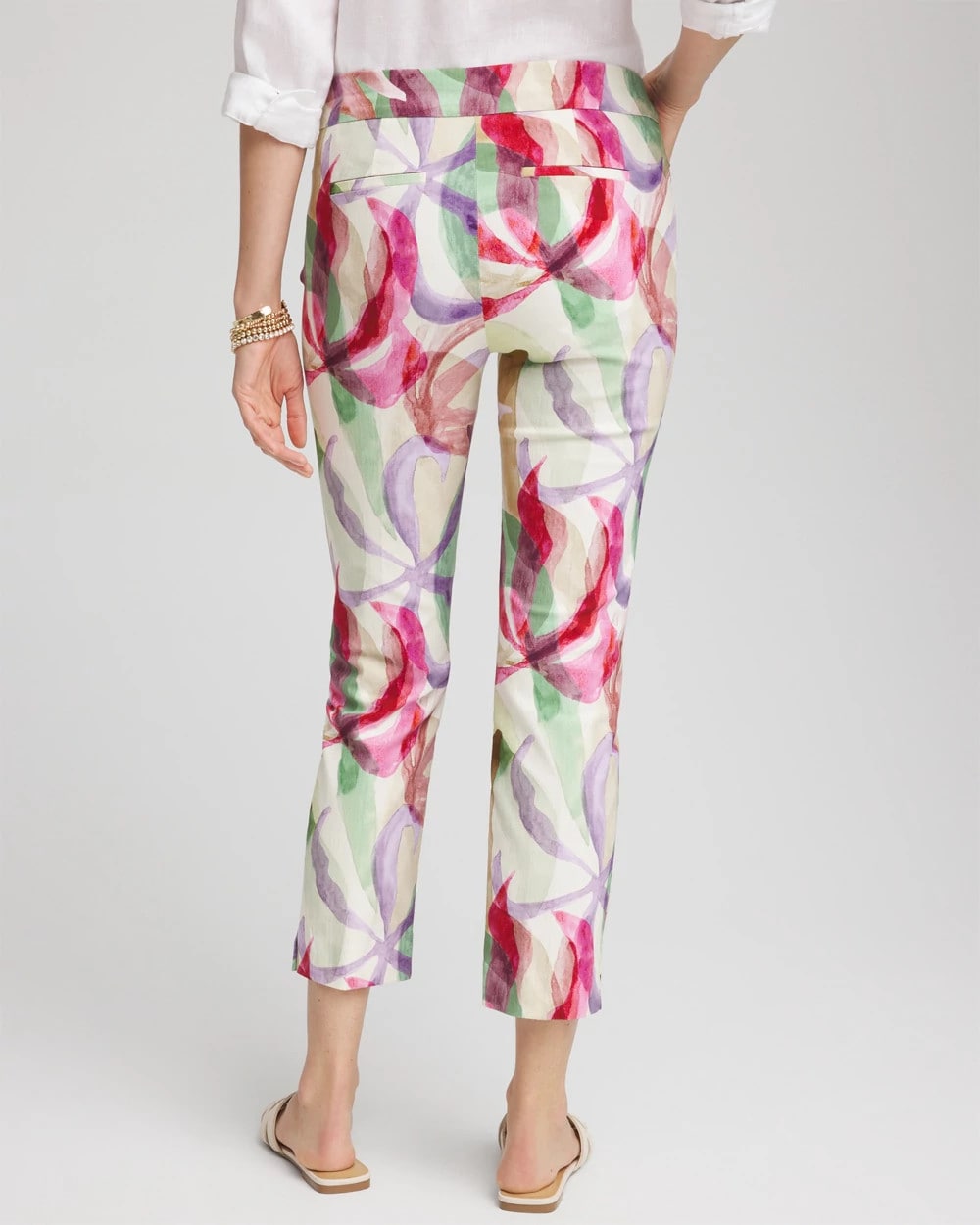 Chico's Brigitte™ Slub Slim Cropped Pants Ecru