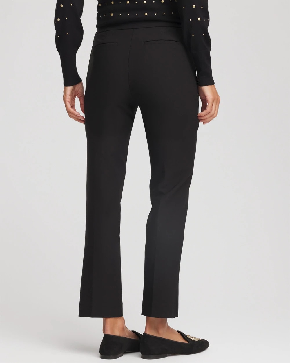 Chico's Lightweight Juliet Straight Ankle Pants Black