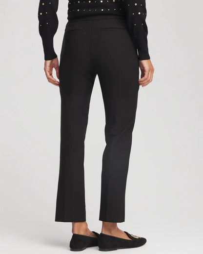 Chico's Lightweight Juliet Straight Ankle Pants Black