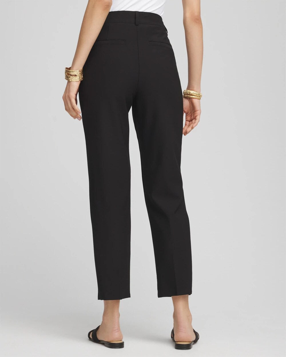 Chico's Lightweight Juliet Straight Ankle Pants Black