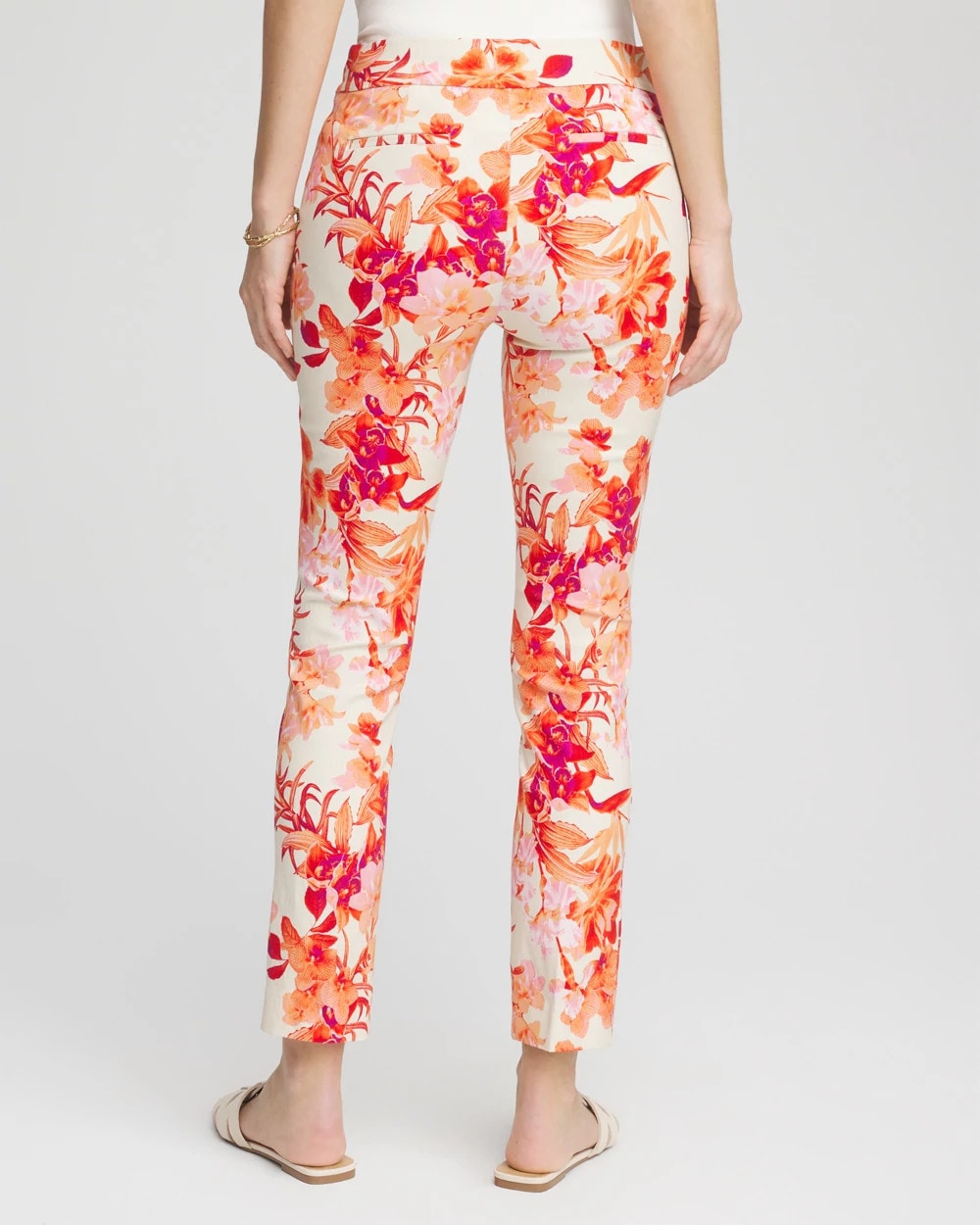 Chico's Brigitte™ Slub Ankle Pants Sunset Peach