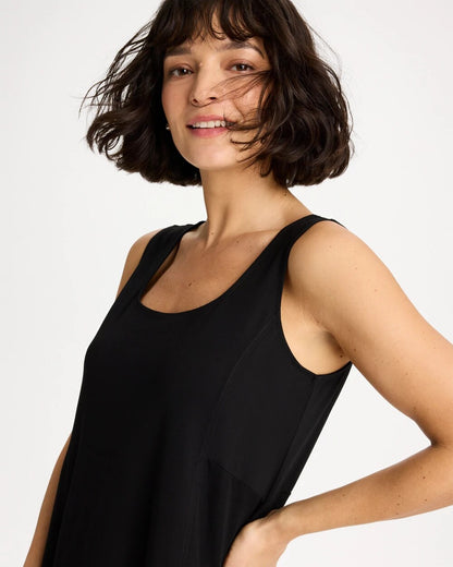 Chico's Ponte Seamed Maxi Dress Black