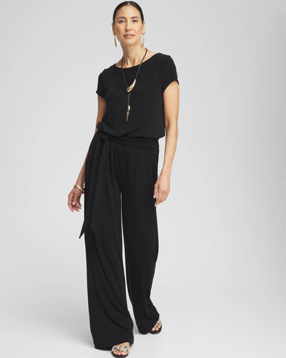Chico's Travelers™ Cap Sleeve Jumpsuit Travelers Black