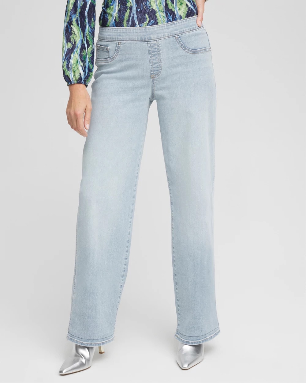Chico's Petite Pull-On Wide-Leg Jeans Delphinia Indigo