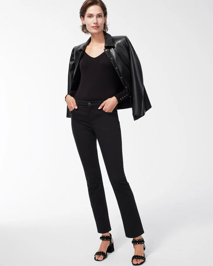 Chico's Girlfriend Slim Full-Length Jeans Black