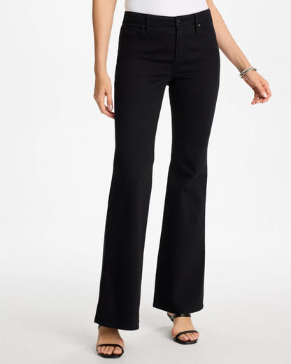 Chico's Petite Girlfriend Flared Leg Jeans Black