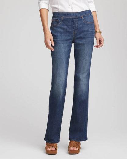 Chico's Pull-On Slim Bootcut Jeggings Estero Indigo