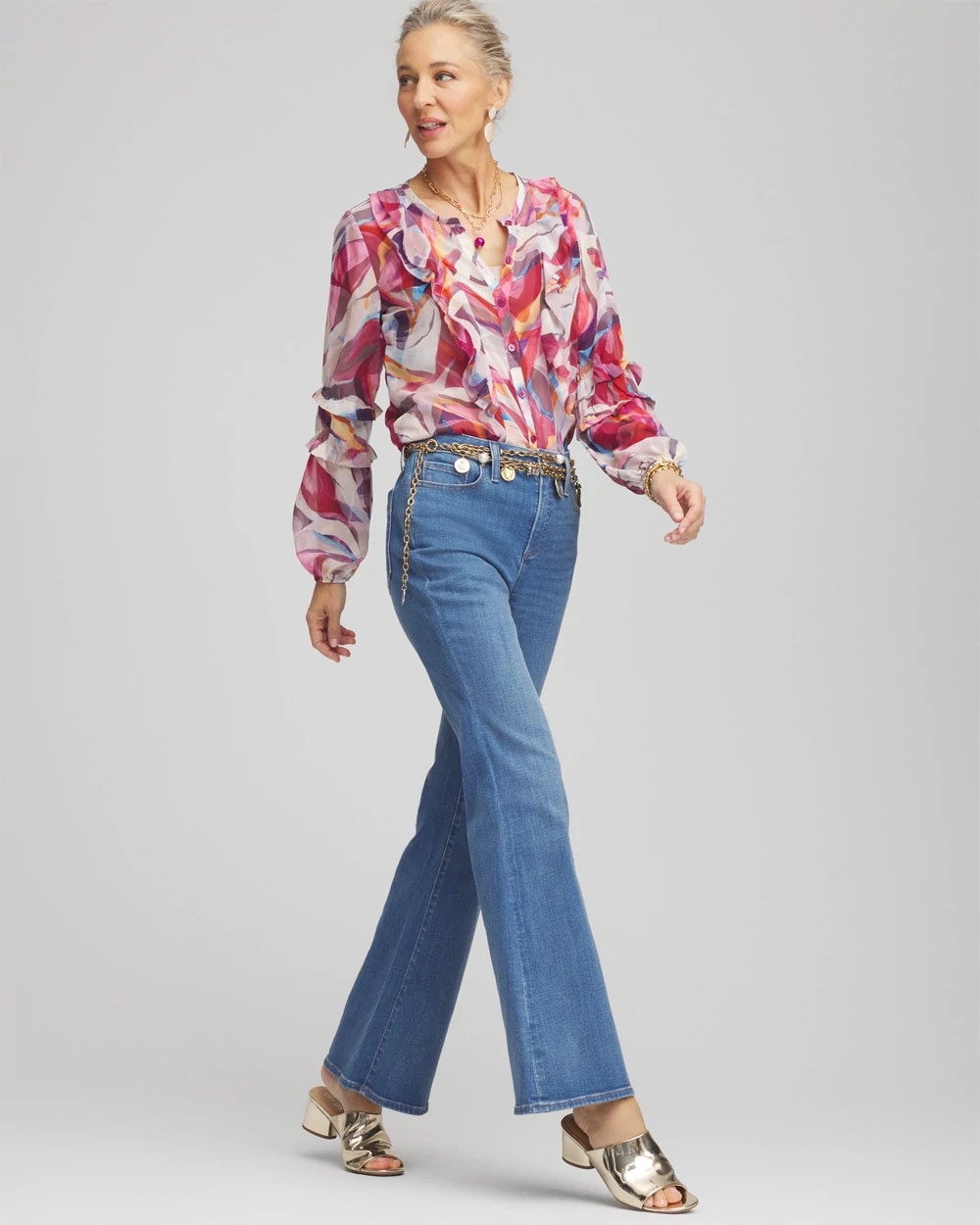 Chico's So Slimming® High Rise Flare Jeans Freya Indigo