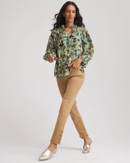Chico's Girlfriend Slim Ankle Jeans Caramel Apple