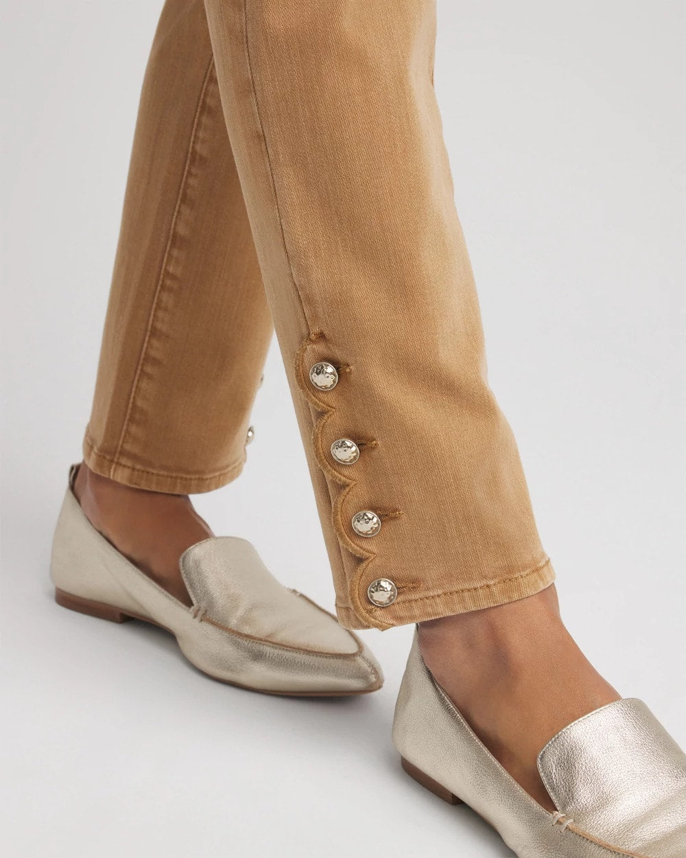 Chico's Girlfriend Slim Ankle Jeans Caramel Apple