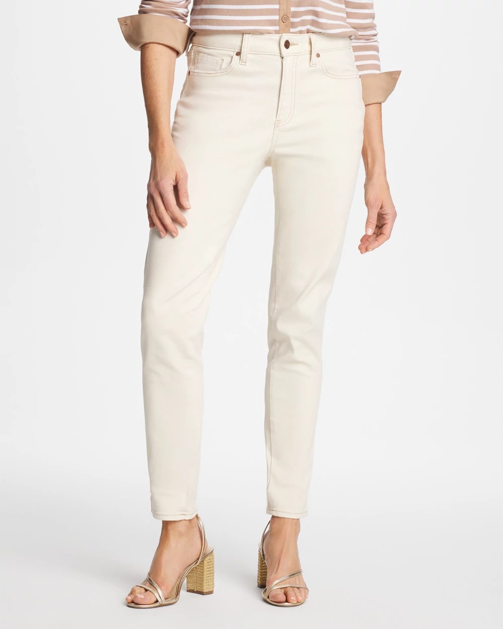 Chico's Skinny Ankle Jeans Sea Salt