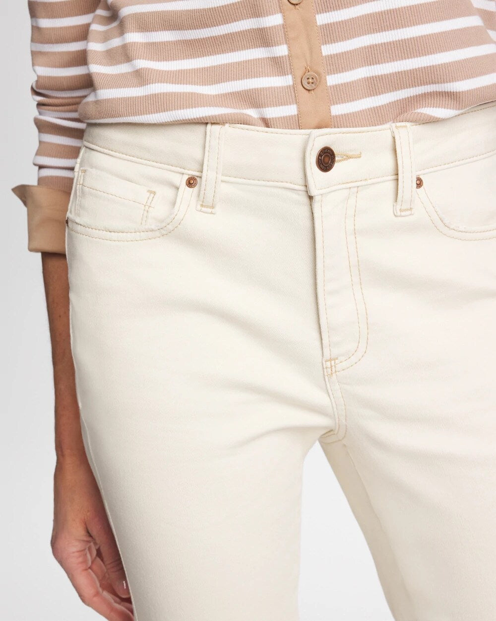 Chico's Skinny Ankle Jeans Sea Salt