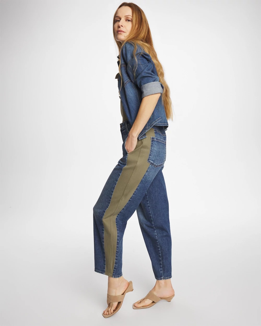 Chico's Utility Barrel Jeans Mariana Indigo