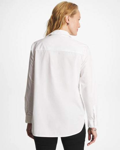 Chico's Poplin Soutache Tunic Alabaster
