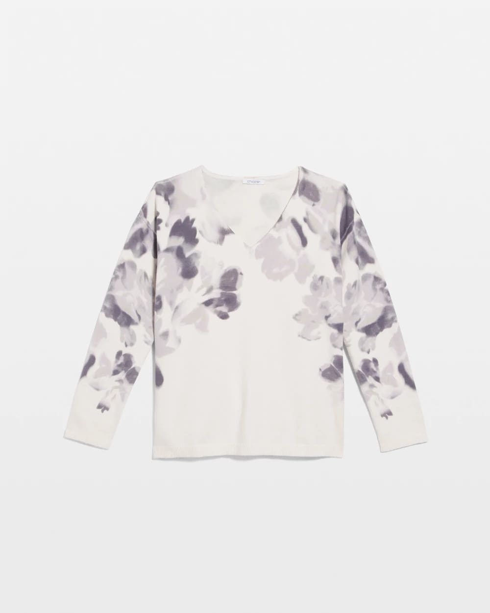 Chico's Printed V-Neck Sweater Multi