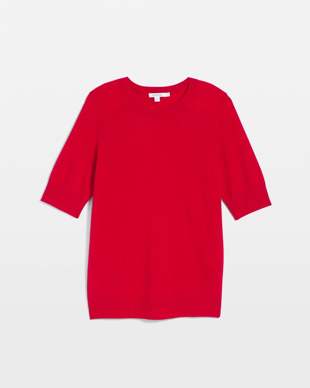 Chico's Crewneck Cashmere Pullover Sweater Red