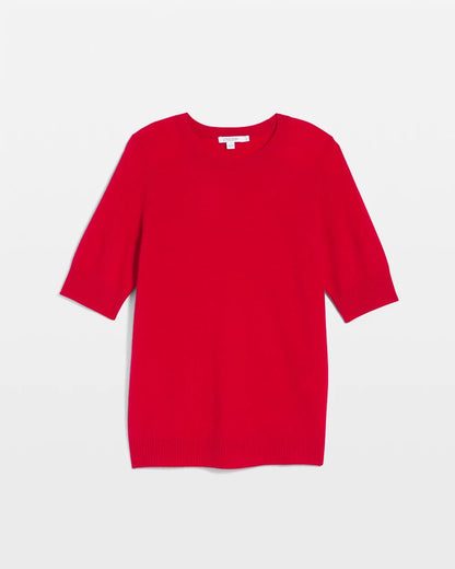 Chico's Crewneck Cashmere Pullover Sweater Red