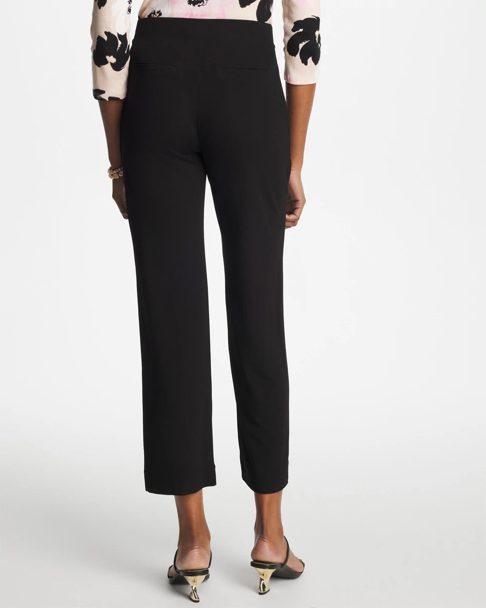 Chico's Matte Jersey Cropped Pants Black