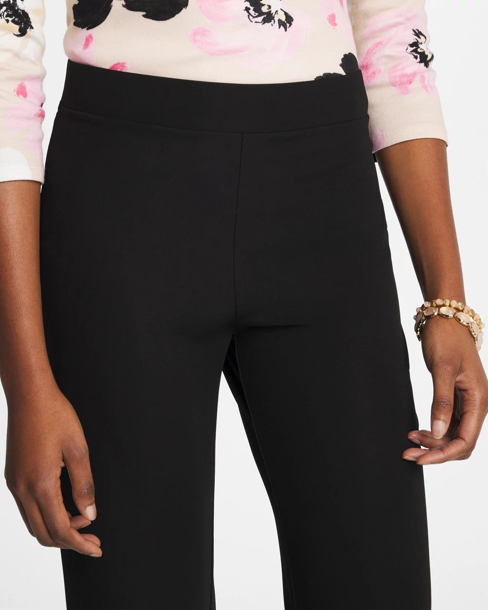 Chico's Matte Jersey Cropped Pants Black
