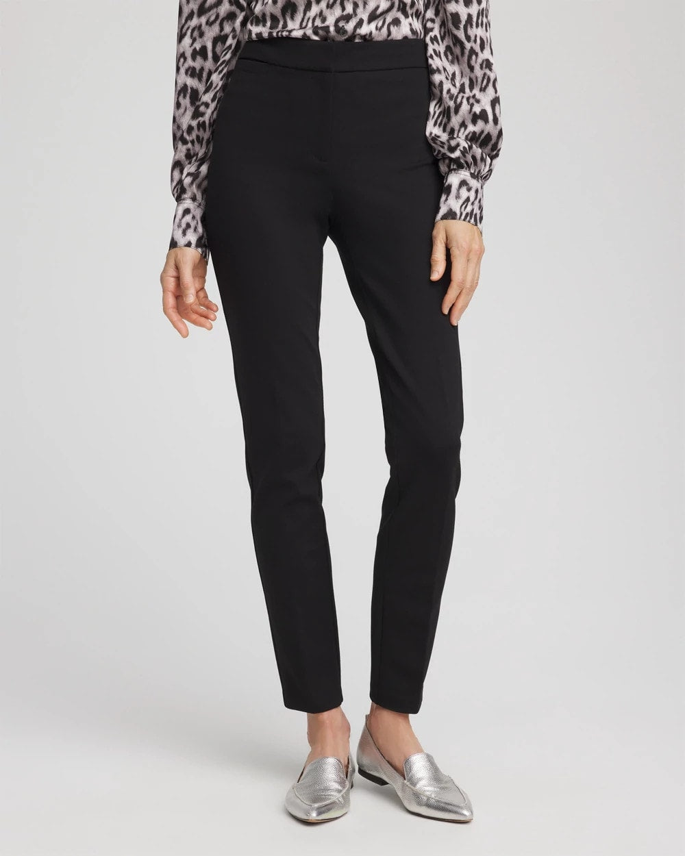 Chico's Emme Skinny Ponte Ankle Pants Black