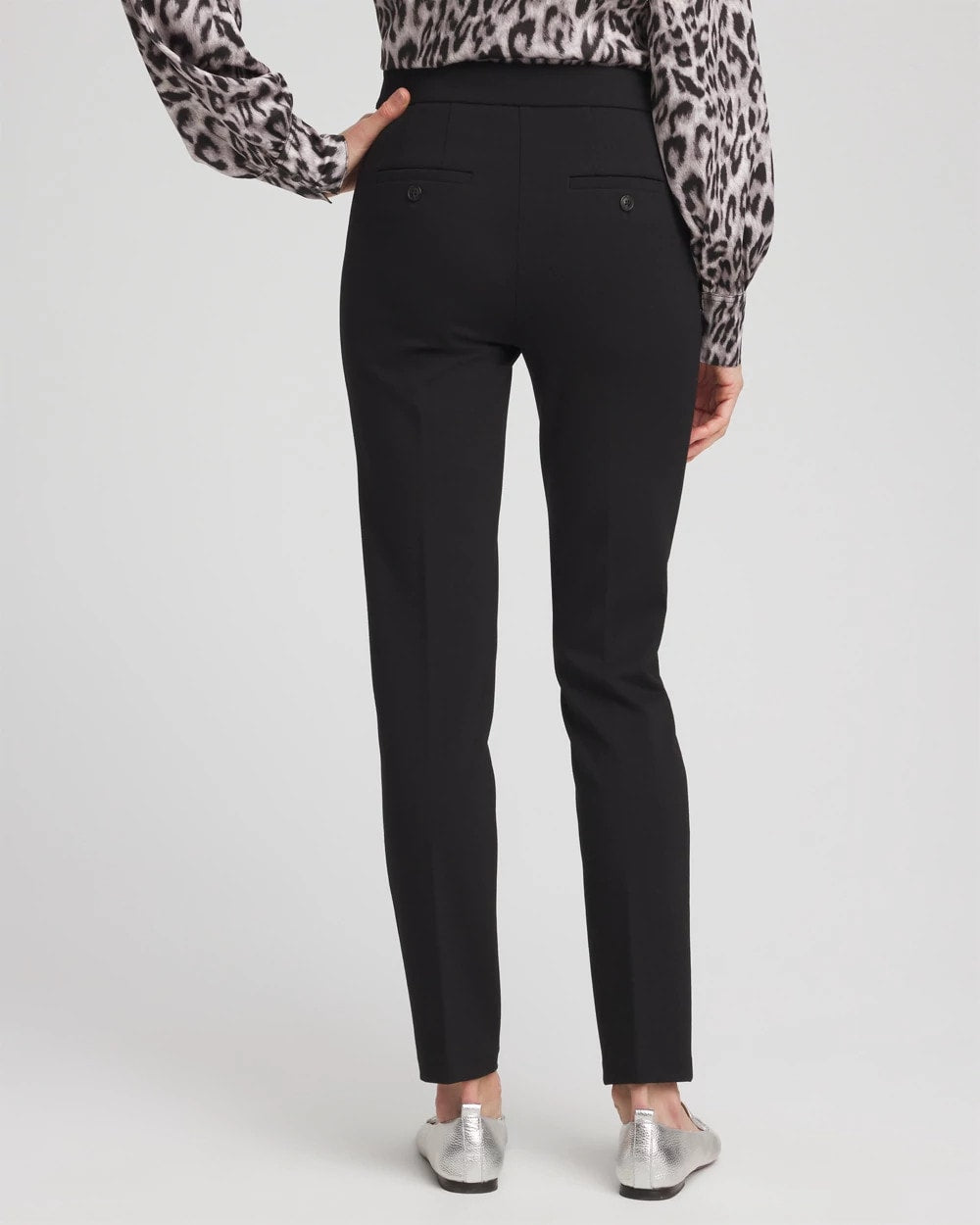 Chico's Emme Skinny Ponte Ankle Pants Black