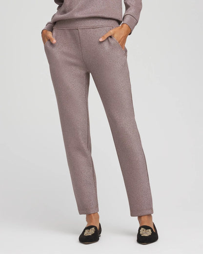 Chico's Zenergy® Sparkle Tapered Ankle Pants Walnut
