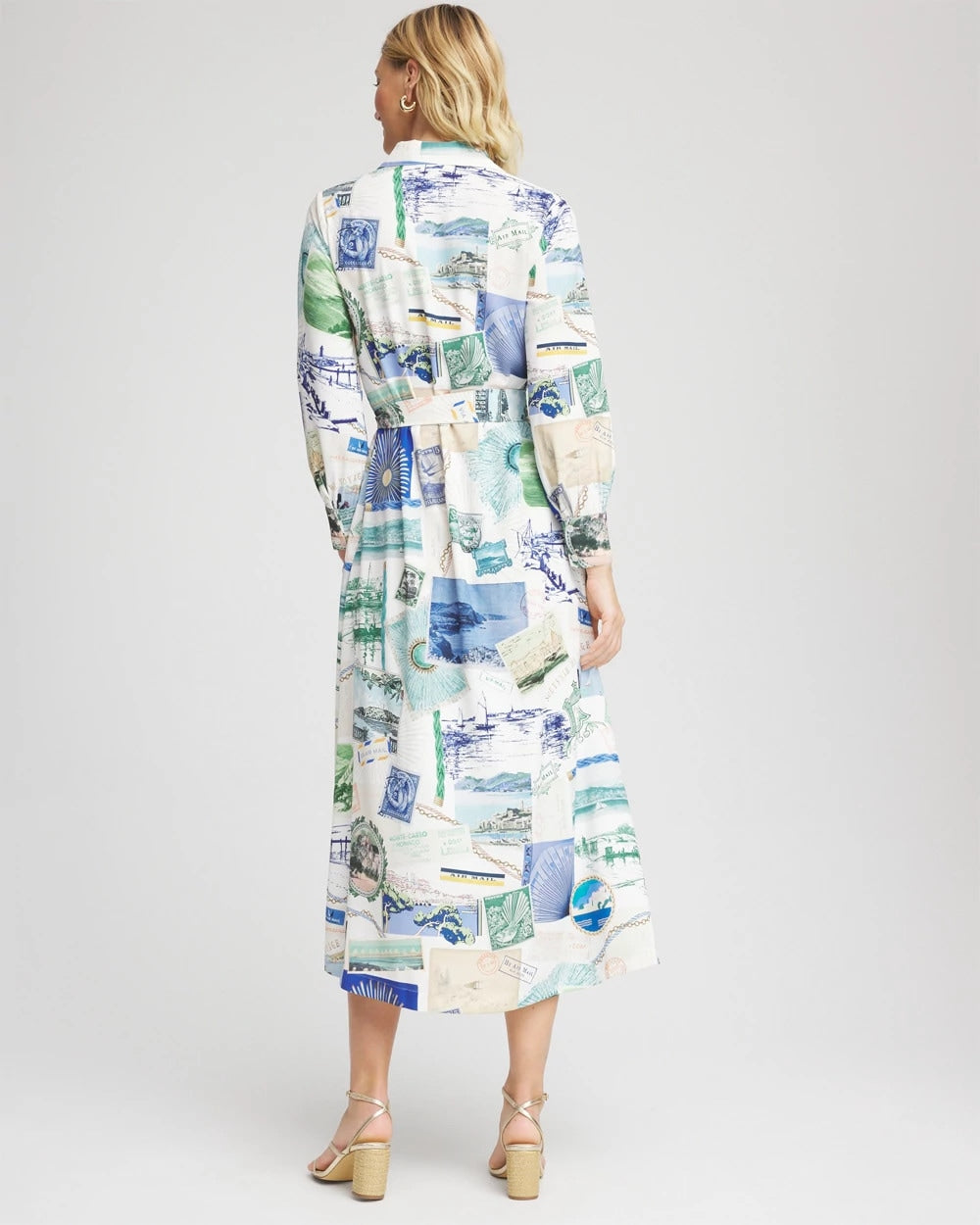 Chico's Port Call Maxi Shirtdress Ecru