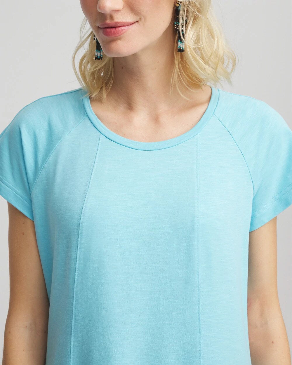 Chico's Short-Sleeved Maxi Dress Paradiso Blue